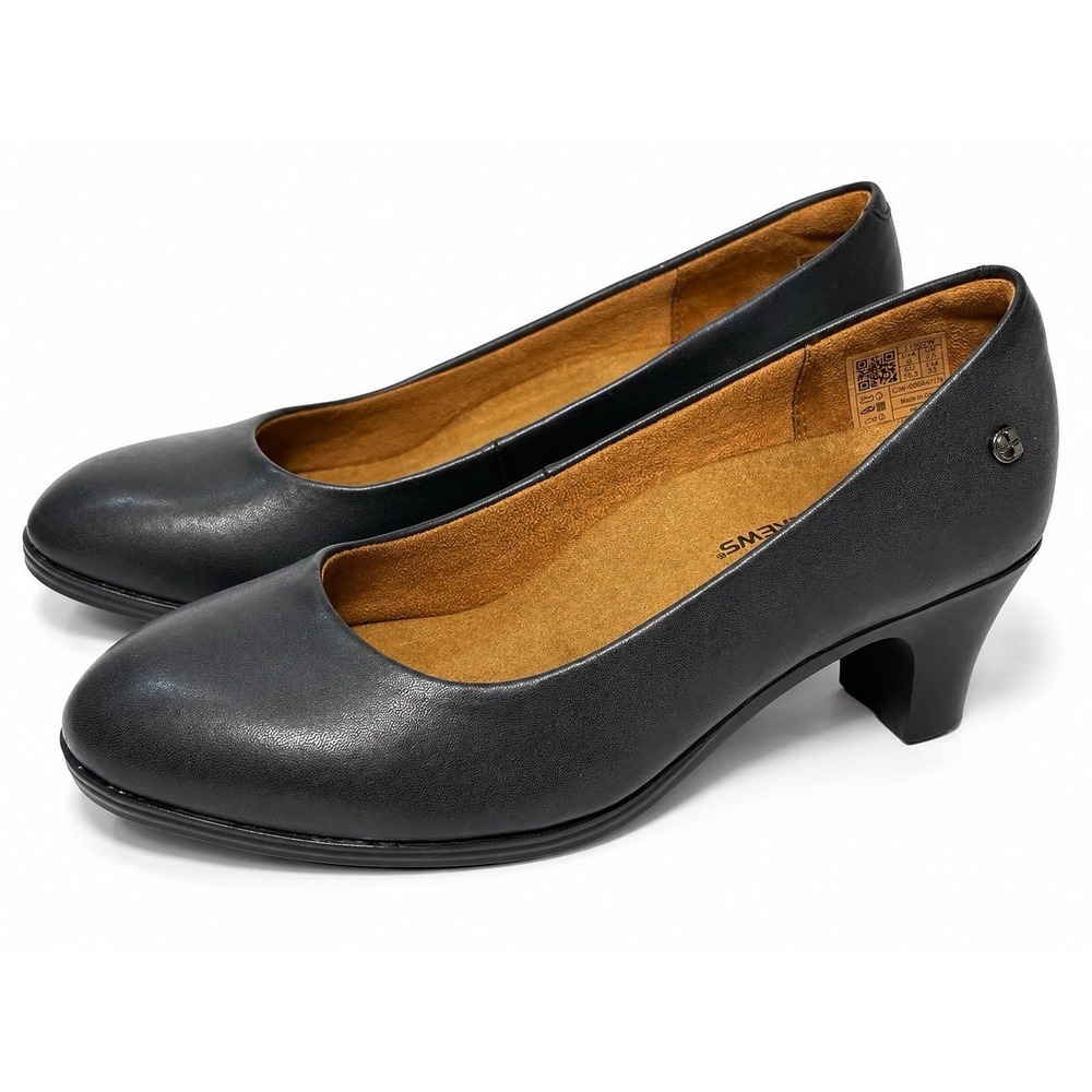 Shoes For Crews Women's Black Slip Resistant Low Heel Work Pumps Size 6 Wide New